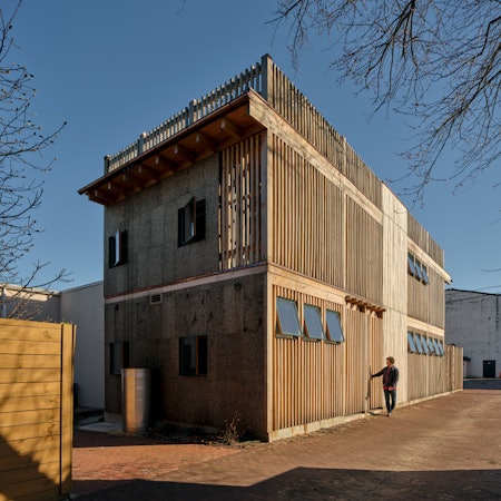 Cork Countertops, Insulation & Facade - Overbeck Alley House -  DC