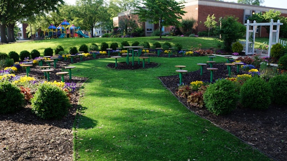 Featured Image for:Chimborazzo Elementary School Garden - Richlite Garden Stools & Tables Case Study