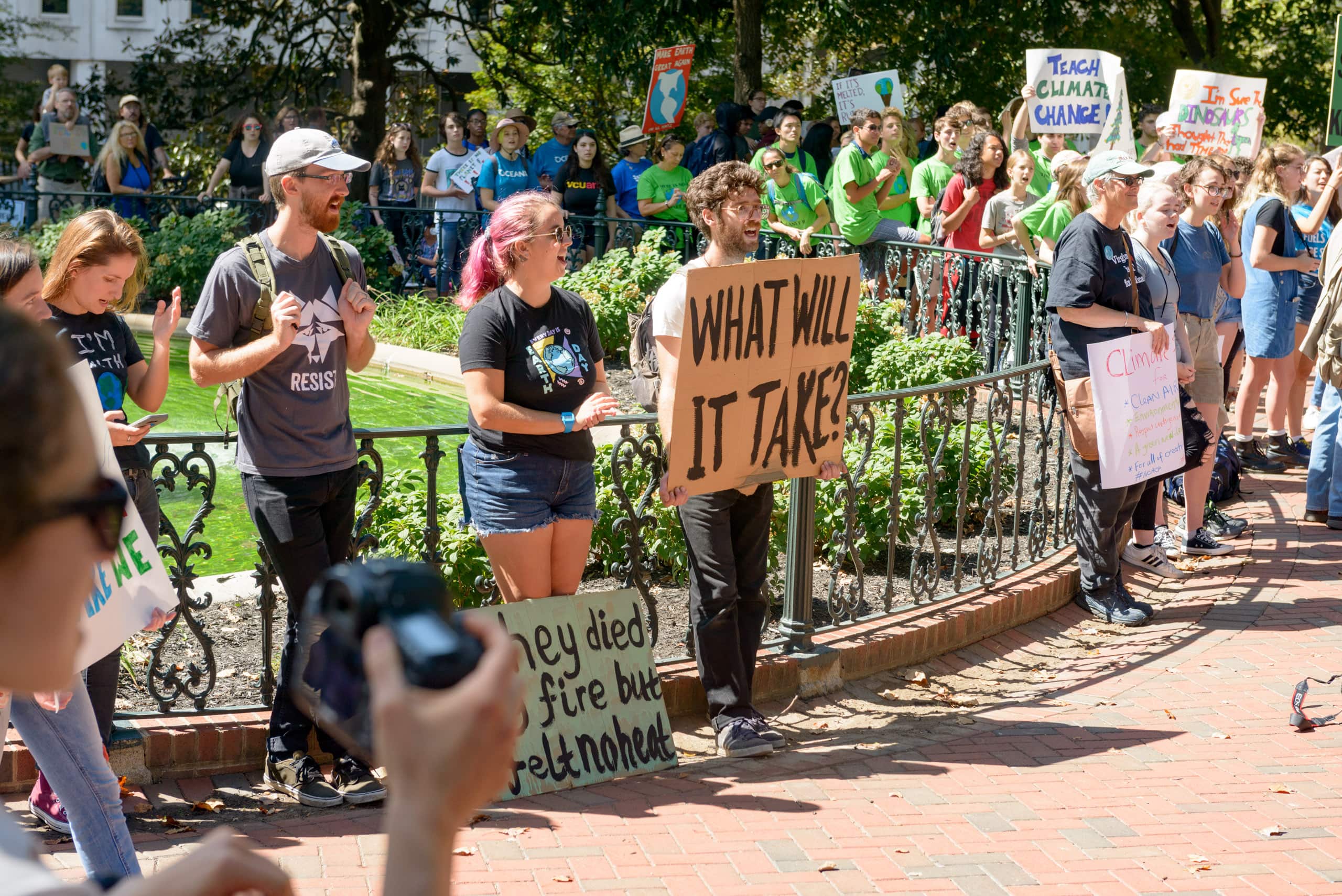 Climate Change Protesters at Virginia Capitol Square