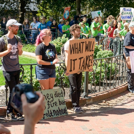 Climate Change Protesters at Virginia Capitol Square