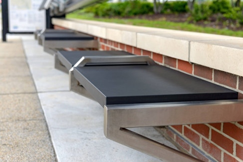 Featured Image for:GRTC Pulse Bus Stops - Richmond, VA - Richlite Benches & Lean Rails Case Study