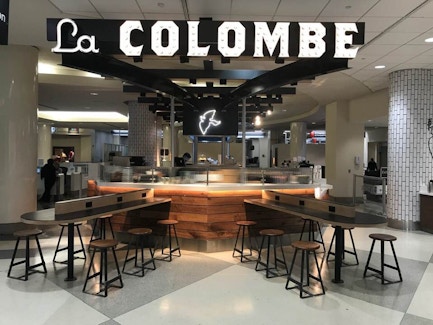 Featured Image for:La Colombe in Philadelphia Intl. Airport - Richlite Table Tops Case Study