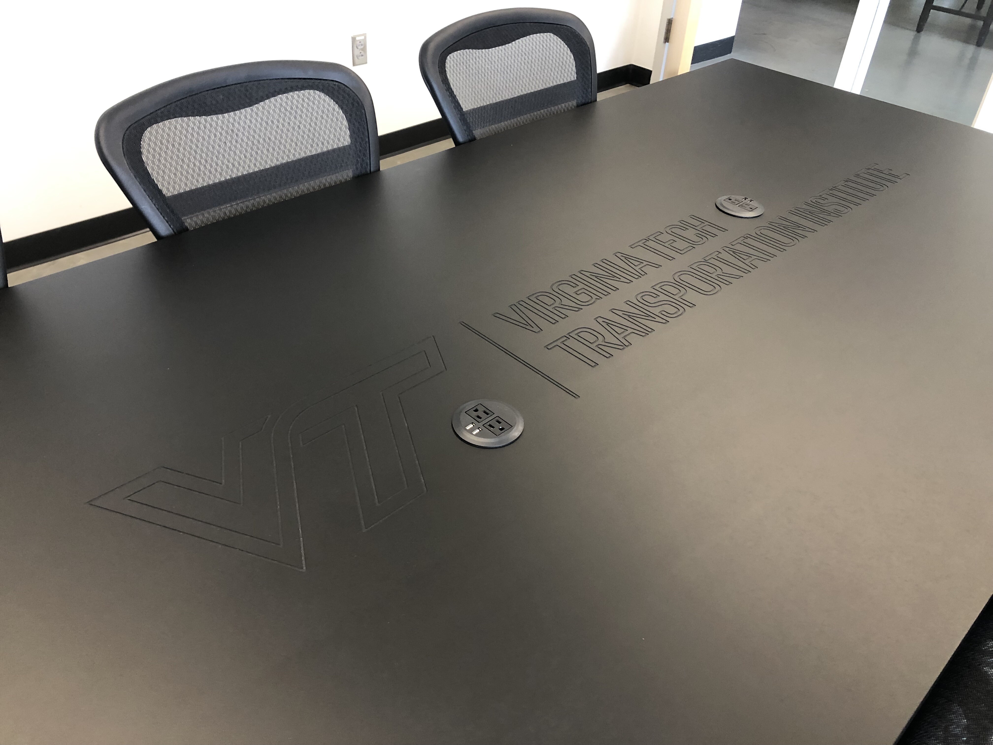 Custom Branded Richlite Tabletop for Virginia Tech