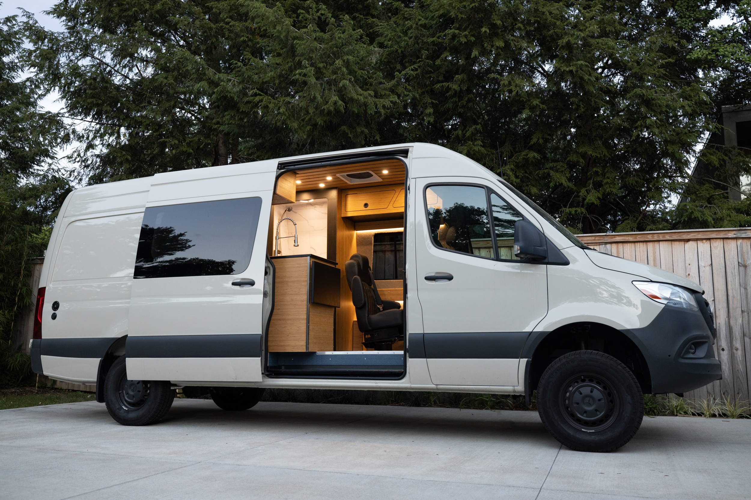 Handcrafted Sprinter Van Build - Richlite & Cali Bamboo