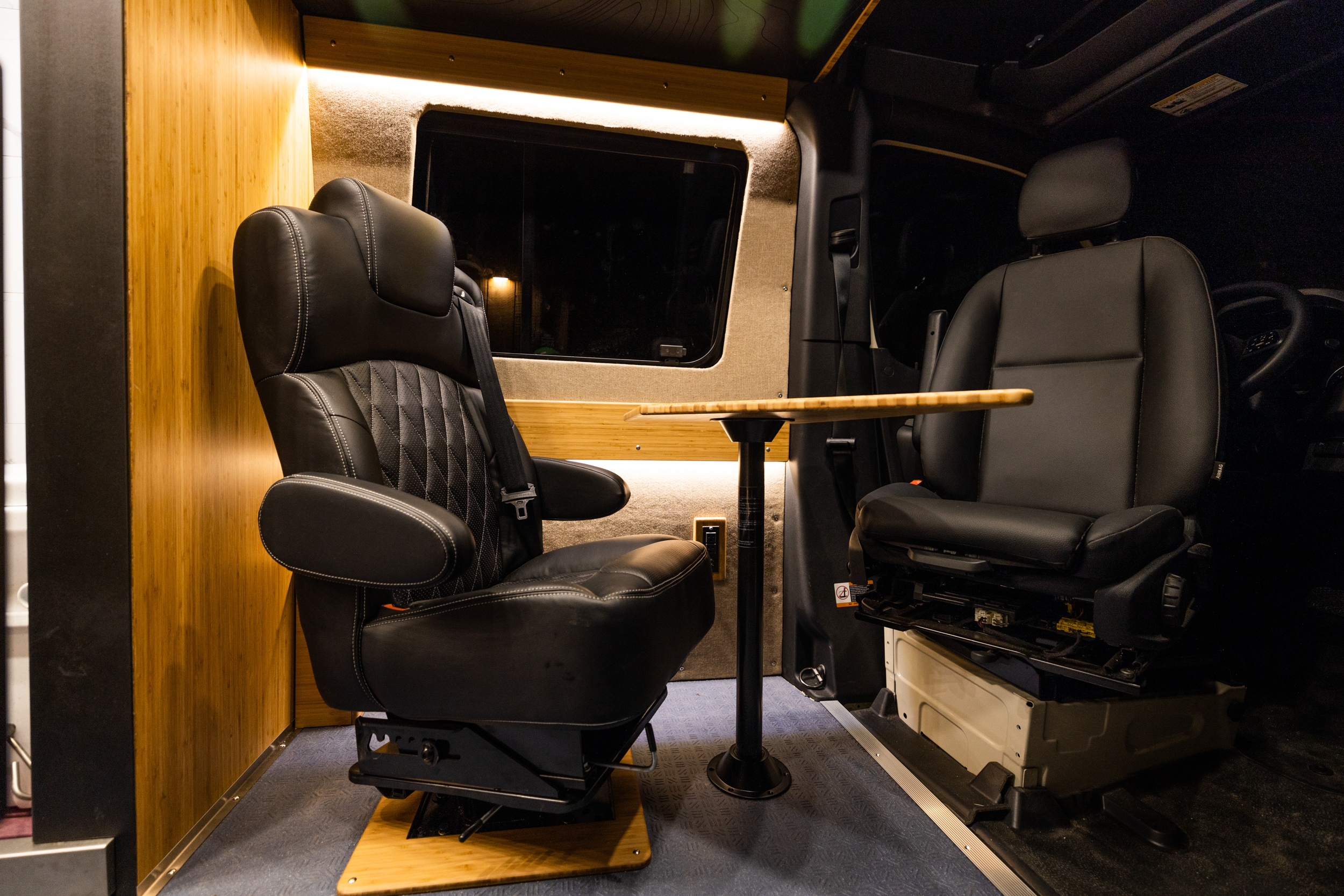 Handcrafted Sprinter Van Build - Richlite & Cali Bamboo