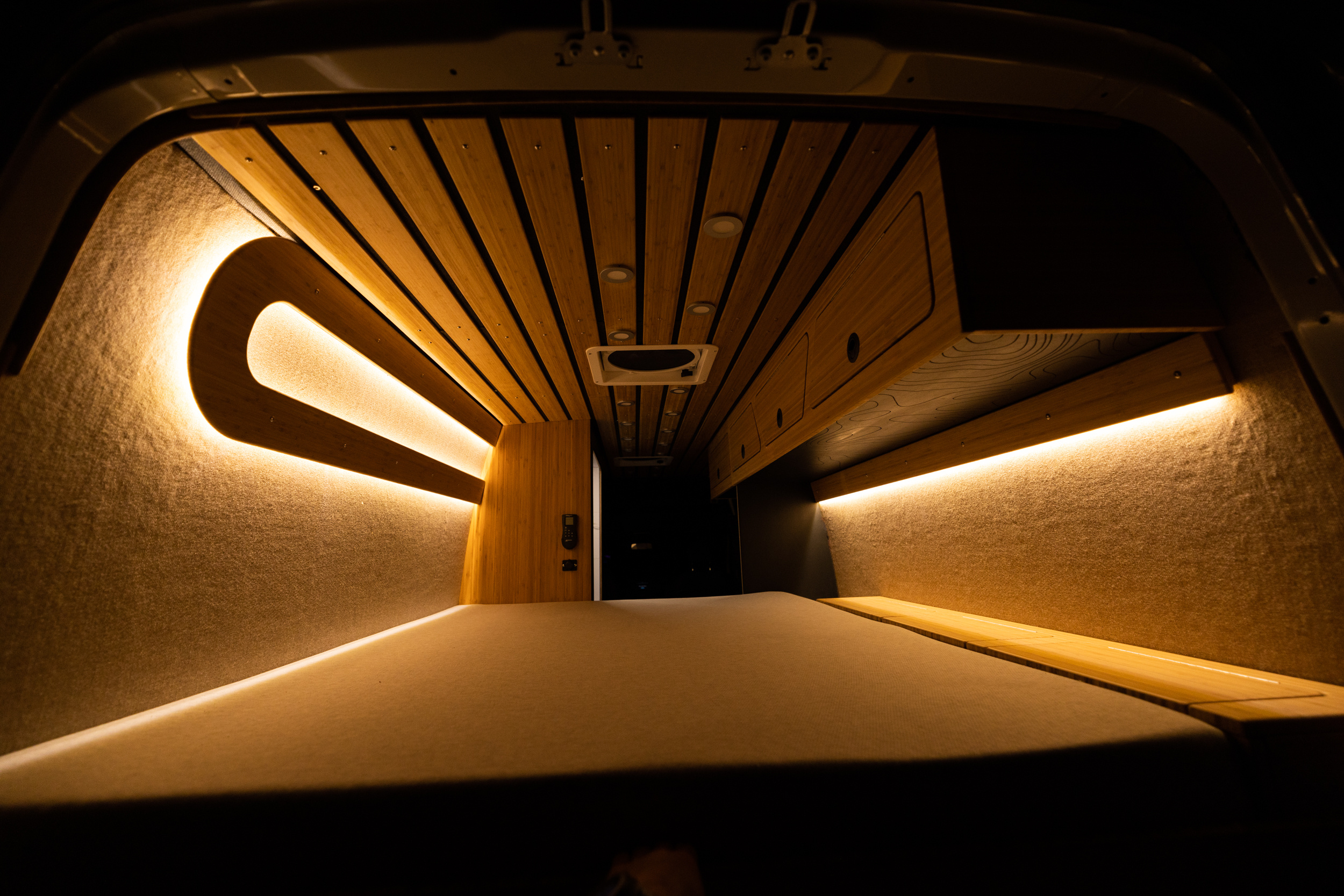 Handcrafted Sprinter Van Build - Richlite & Cali Bamboo