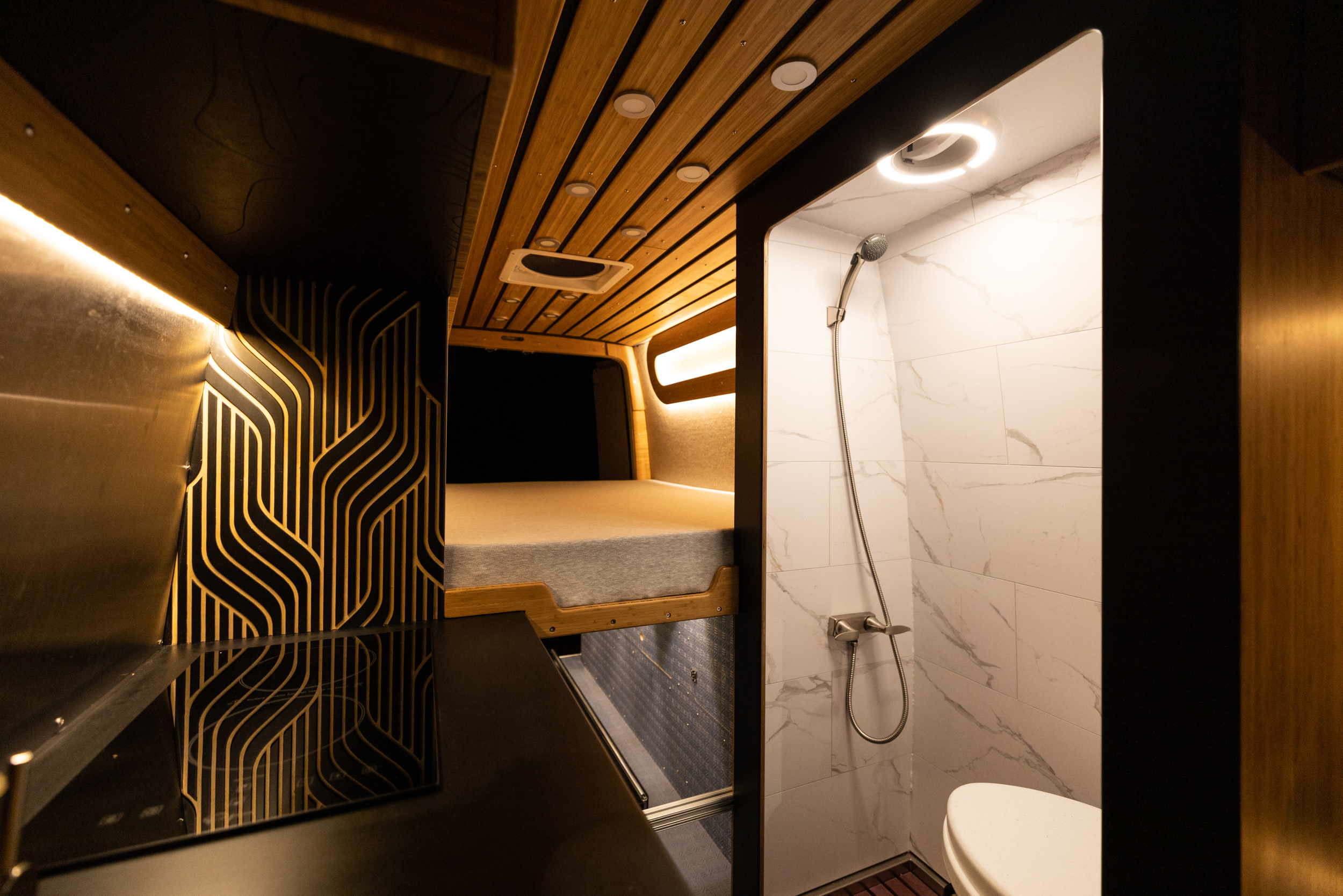 Handcrafted Sprinter Van Build - Richlite & Cali Bamboo