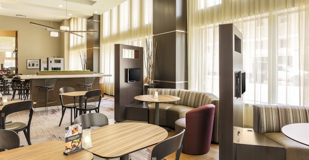 Featured Image for:Courtyard by Marriott Bistro Tables - EcoCuts Fabrication Case Study