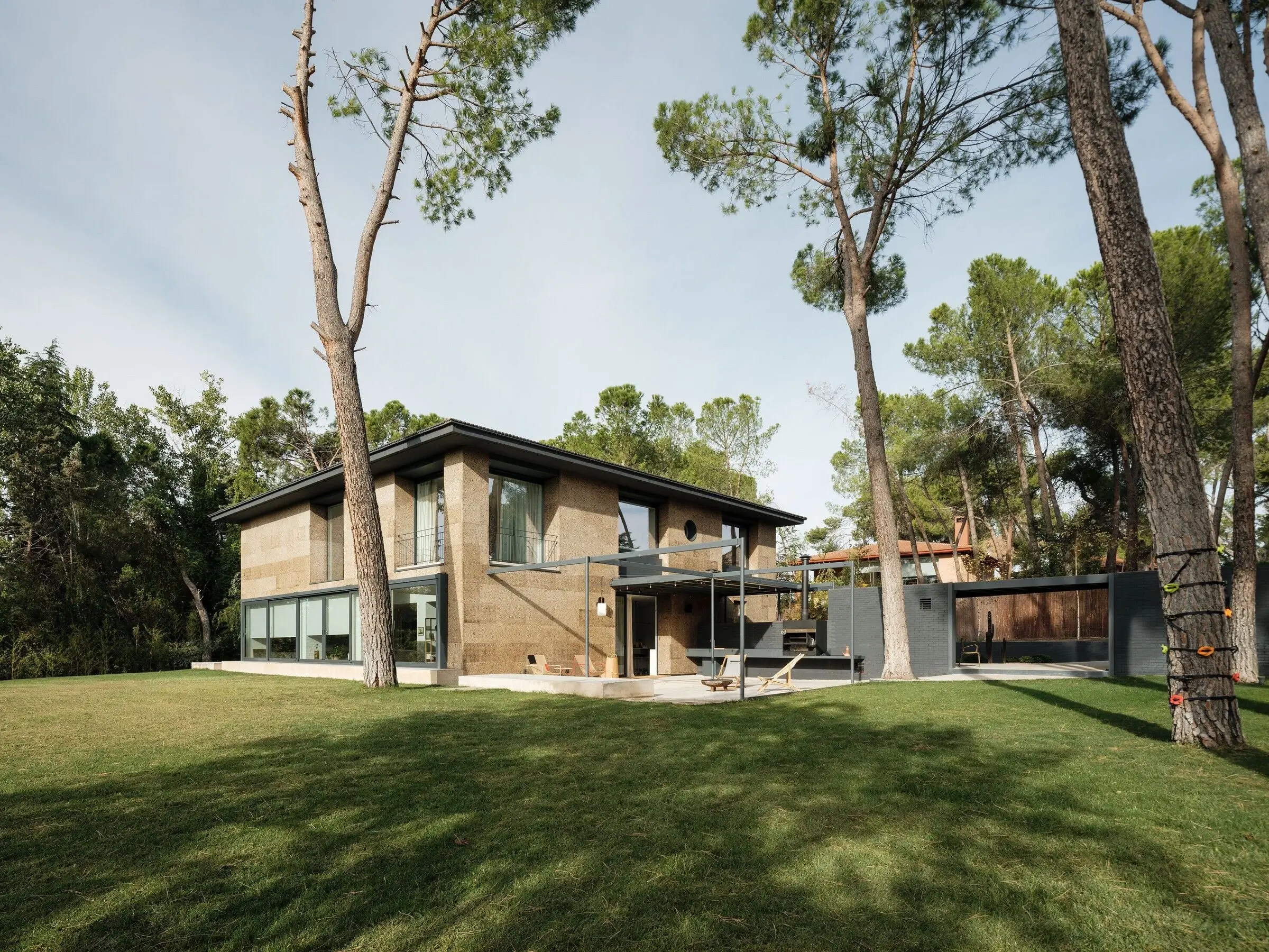 The Three Little Pigs Cork House - Amorim Cork Facade - Madrid, Spain