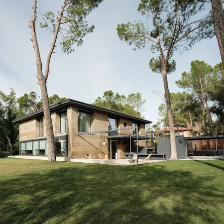 The Three Little Pigs Cork House - Amorim Cork Facade - Madrid, Spain